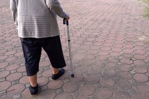 elderly woman wandering off