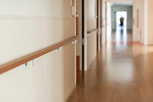 empty hallway at nursing faciilty