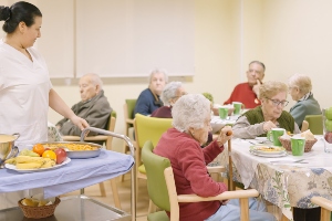 Nursing home cafeteria.